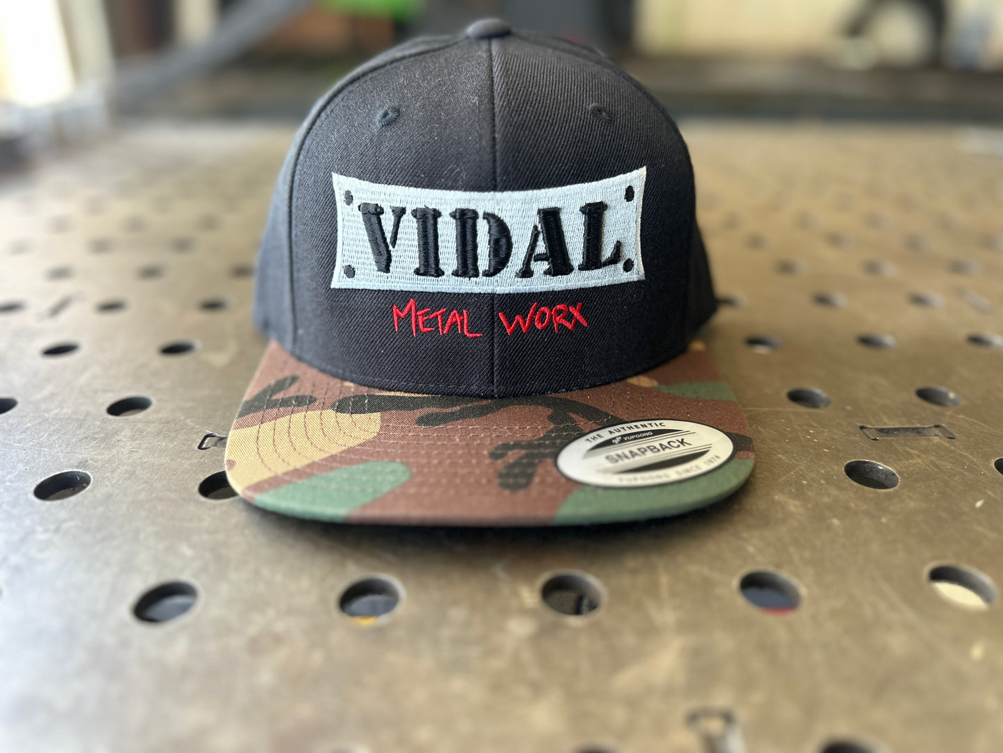 VIDAL Metal Worx - Black/Camo Snapback Hat